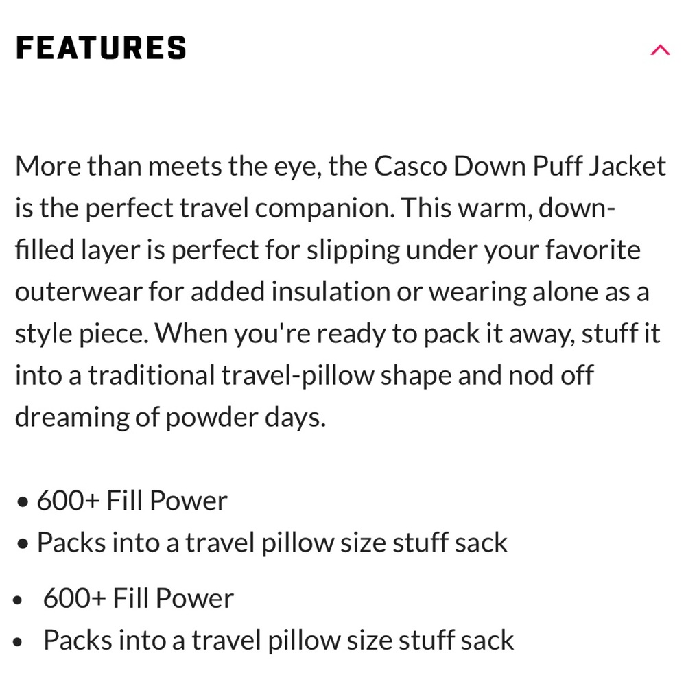 Volcom Casco Down Puffer Jacket Euc Small - image 3